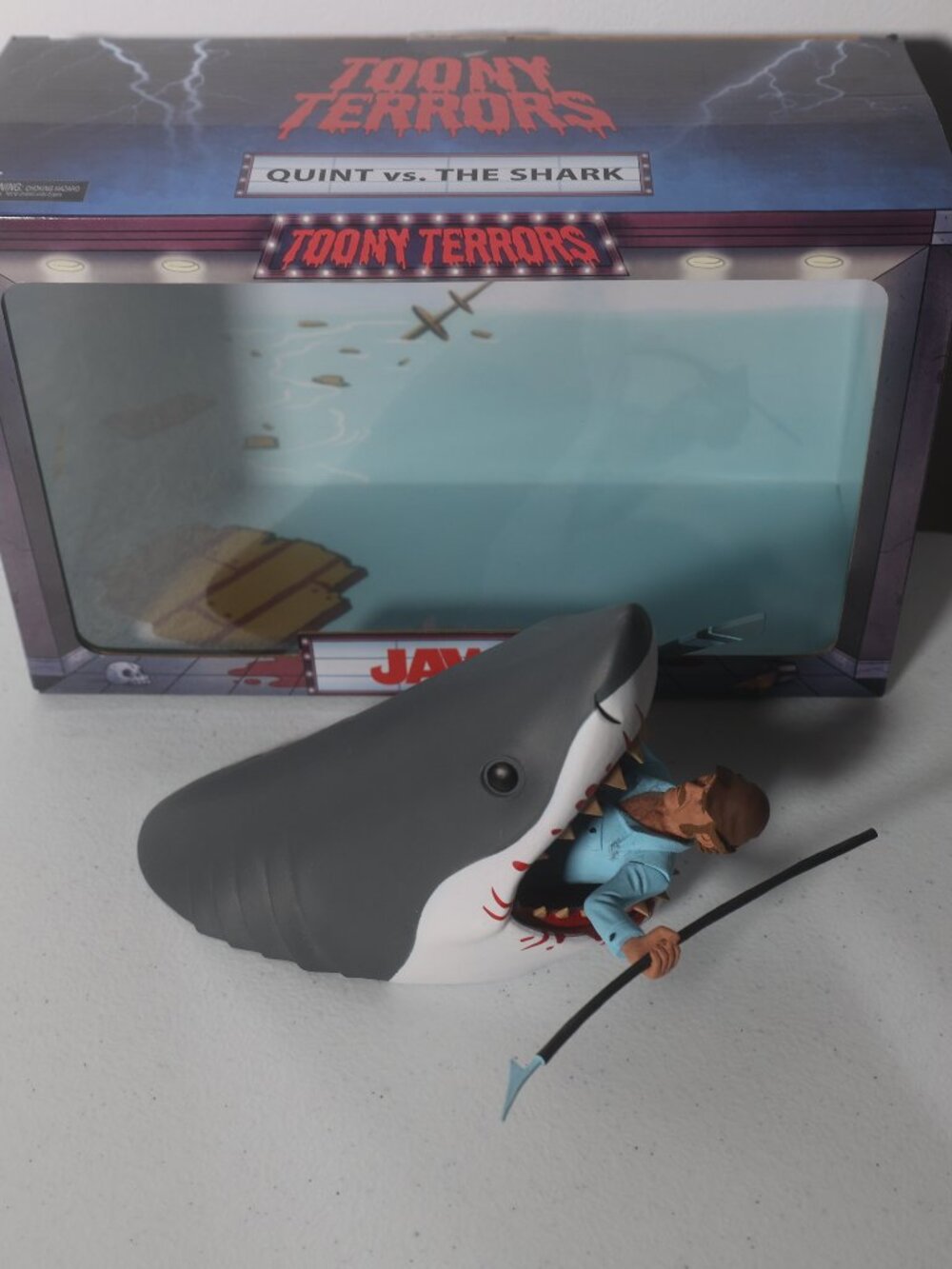 Jaws Quint & Shark 6” Scale Toony Terrors Figure 2-Pack